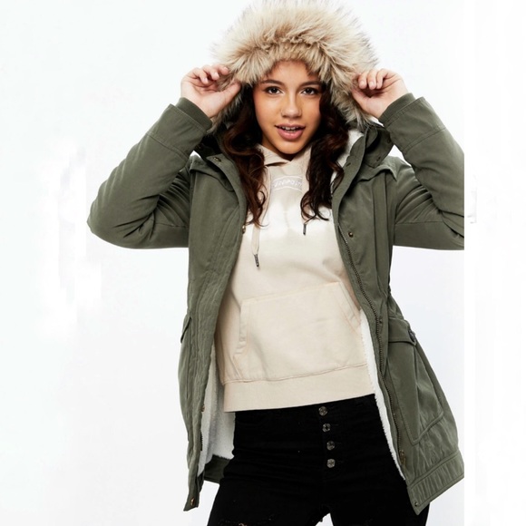 🆕SMALL SHERPA LINED ANORAK JACKET BLACK - Picture 4 of 11